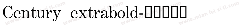 Century extrabold字体转换